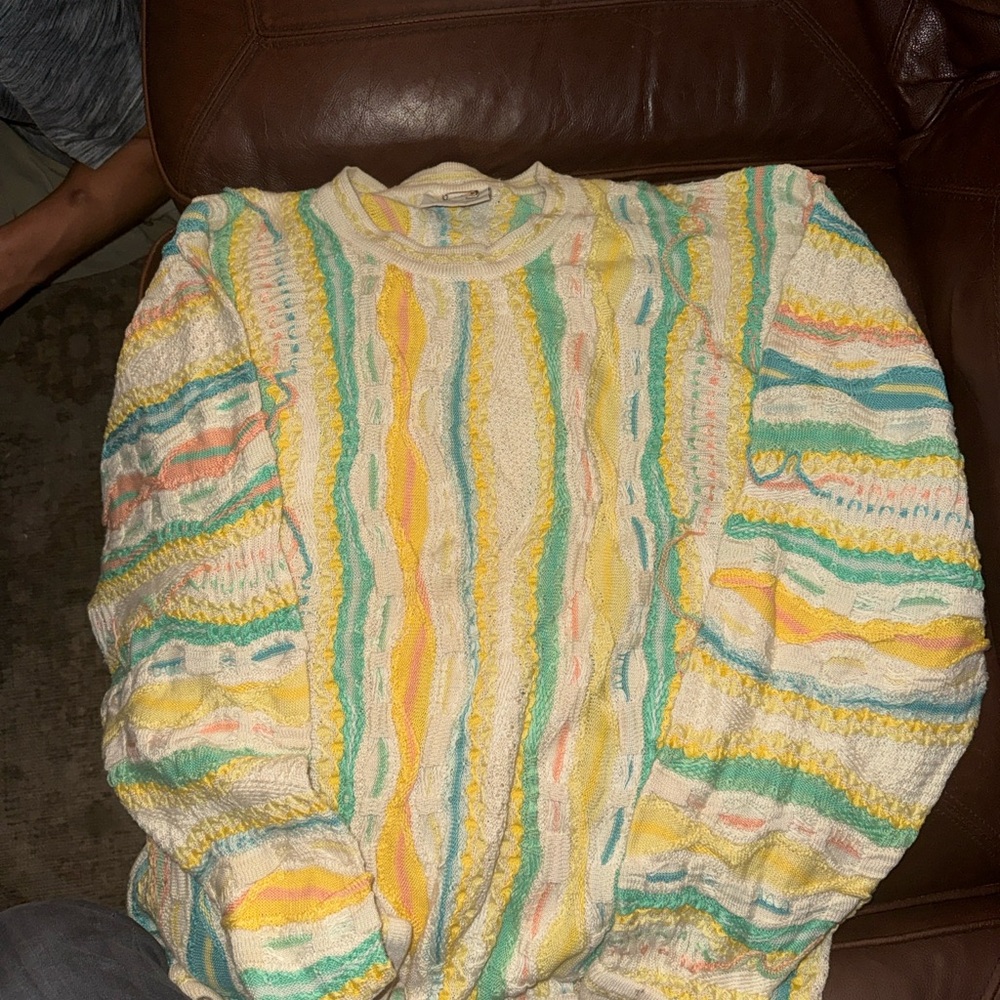 COOGI Multicolor Cable Knit Sweater *Rare color wave Original line